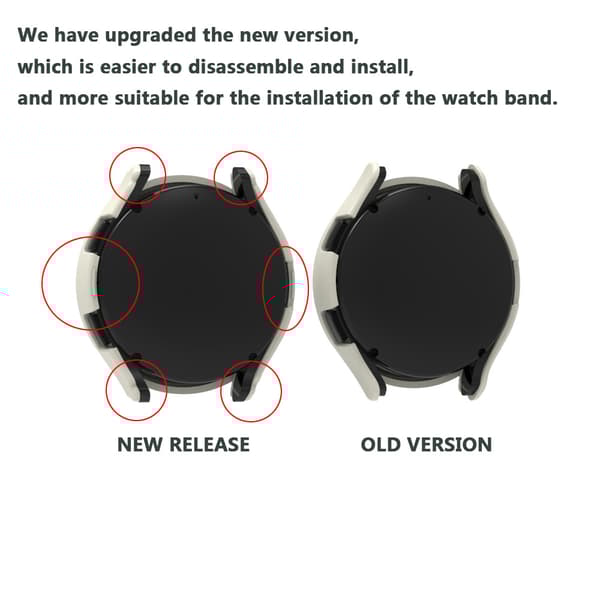 INF Fodral med Skärmskydd för Samsung Galaxy Watch 4/5 40 mm Vit