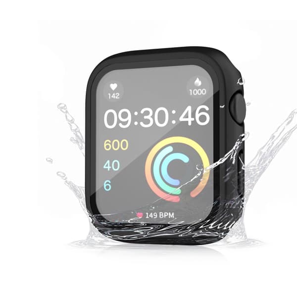 INF 2-Pack vandtæt etui til Apple Watch iWatch 9/8/7/6/5/4 IPX8 sort