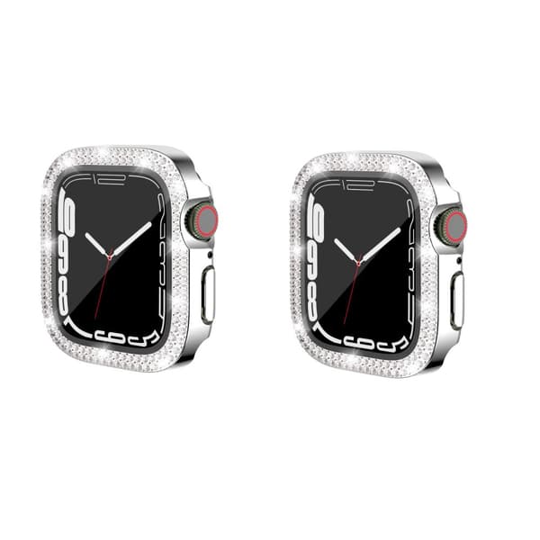 INF 2-pack fodral med skärmskydd för Apple Watch iWatch 3 silver 41 mm