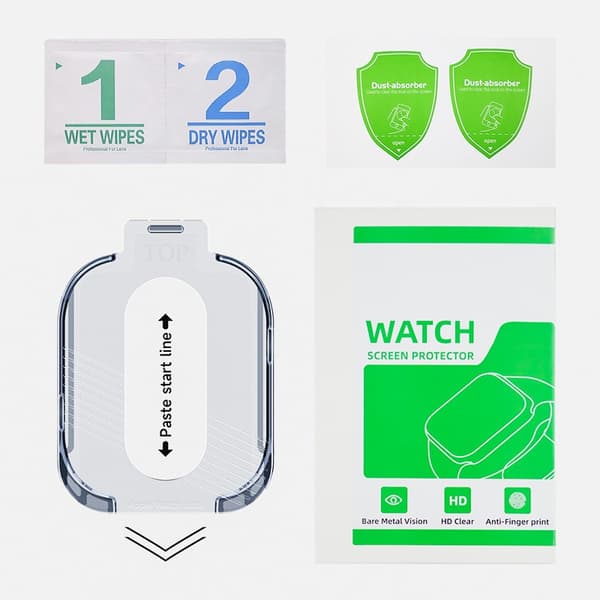 INF Ultratunt skärmskydd i härdat glas för Apple Watch 2-pack Apple Watch Ultra2