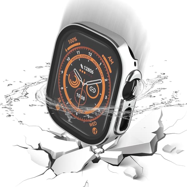 INF Tofarget vanntett galvanisert veske for Apple Watch 44 mm