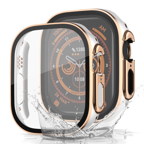 INF Tofarget vanntett galvanisert veske for Apple Watch 44 mm