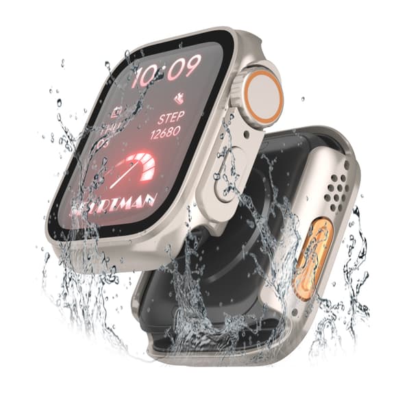 PC-fodral med skärmskydd för Apple Watch Series 9 8 7, 45mm