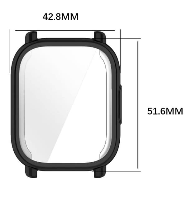 INF Suojakotelo Redmi Watch 5 Active -laitteelle - Koko suojakotelo mustana