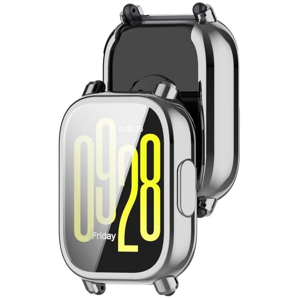 INF Beskyttelsesveske til Xiaomi Redmi Watch 5 Lite - Støtsikker klokkeveske i sølv