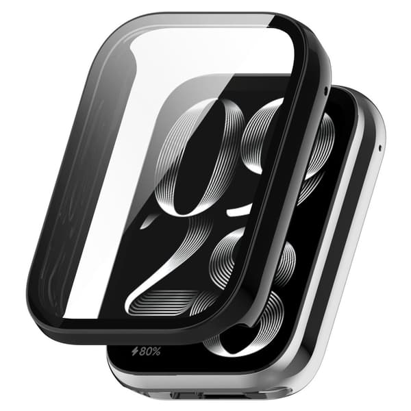 INF Skyddsskal Xiaomi Smart Band 9 Pro Heltäckande Skal med Härdat Glas Svart