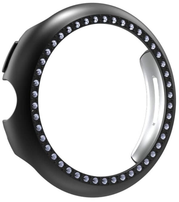 INF Google Pixel Watch 3 -kotelo, PC ja tekojalokivisuojakuori Musta 45 mm