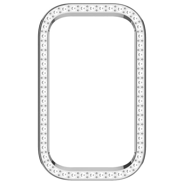 INF Redmi Band 3 skyddsfodral, Xiaomi Band 9 Active fodral, elektropläterat silver med strass