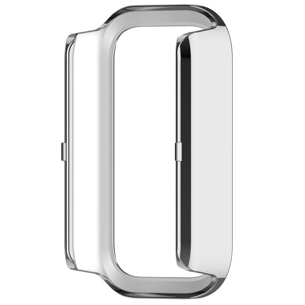 INF Redmi Band 3 skyddsfodral, Xiaomi Band 9 Active fodral, elektropläterat silver med strass