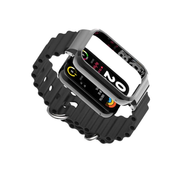 INF Xiaomi Band 8 Pro metallfodral Ocean Silikonrem
