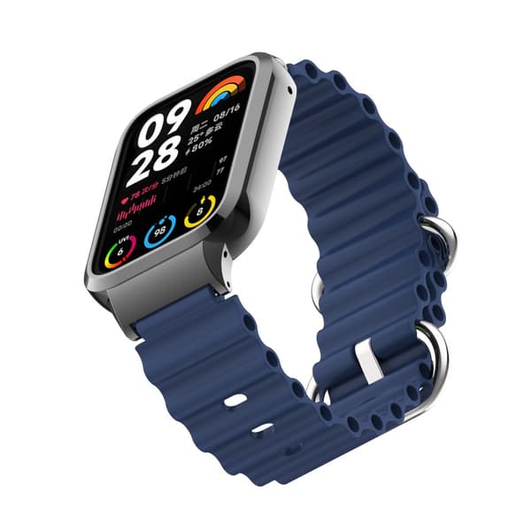 INF Xiaomi Band 8 Pro metallfodral Ocean Silikonrem