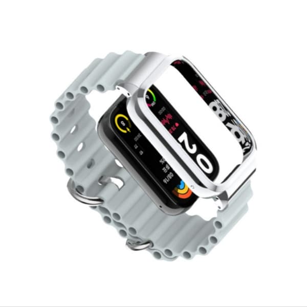 INF Xiaomi Band 8 Pro metallfodral Ocean Silikonrem