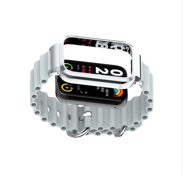 INF Xiaomi Band 8 Pro metallfodral Ocean Silikonrem