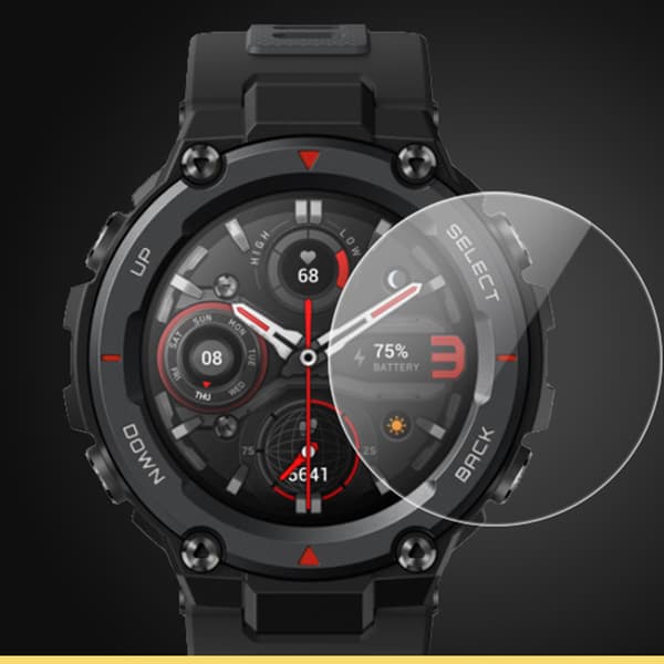 INF Amazfit T-Rex Pro skärmskydd, 2-pack HD härdat glas