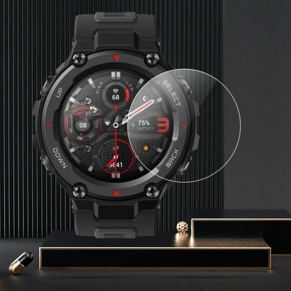 INF Amazfit T-Rex Pro skärmskydd, 2-pack HD härdat glas