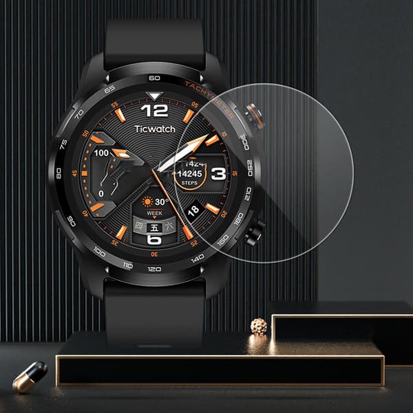 INF TicWatch GTW eSIM skärmskydd [2-pack] - HD-klar, härdat glas med rundade kanter