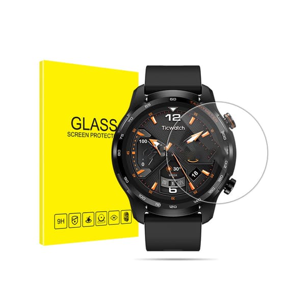 INF TicWatch GTW eSIM skärmskydd [2-pack] - HD-klar, härdat glas med rundade kanter