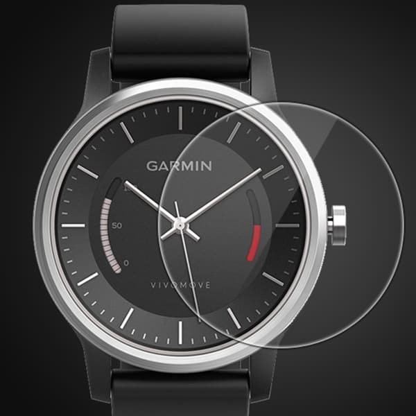 Skjermbeskytter til Garmin vivomove - 2-pakning - Herdet glass