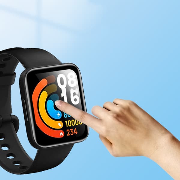 INF 3D-böjd skärmskydd i mjuk film för Redmi Watch 2 Lite - Svart (2-pack)