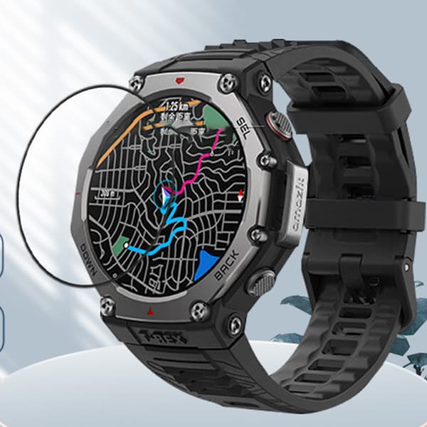 INF Amazfit T-Rex 3 Skärmskydd (2-pack) - Mjuk, 3D-böjd, HD-klar, Fodralvänlig