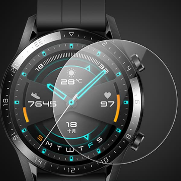INF Suojakalvo Huawei Watch GT 1st Gen -älykellolle, karkaistua lasia oleva sinistä valoa suodattava näytönsuoja (2 kpl)