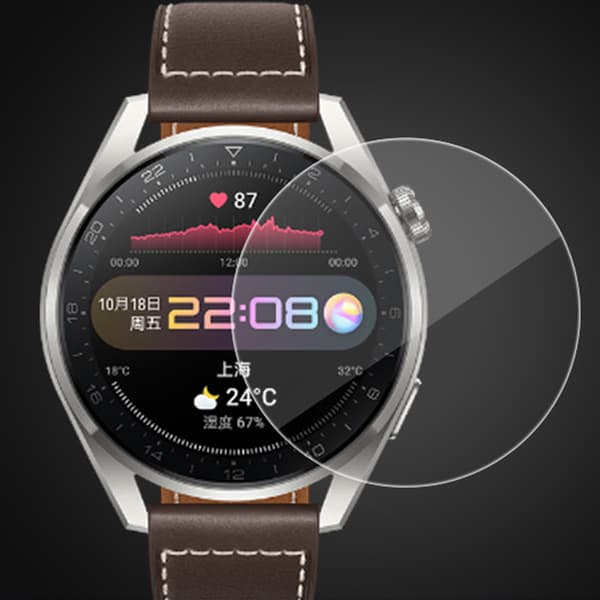 INF HD-skärmskydd för Huawei Watch 3 Pro New - Tempererat glas, 2-pack