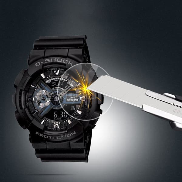 INF 2-Pack skärmskydd i härdat glas för Casio GA100 klocka, UV-skydd