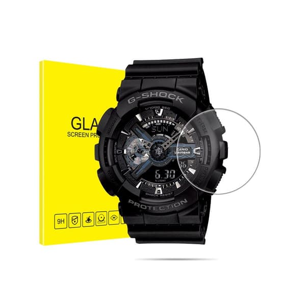 INF 2-Pack skärmskydd i härdat glas för Casio GA100 klocka, UV-skydd