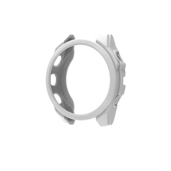 INF TPU-fodral med vit läderstruktur för Garmin Fenix 8 47MM
