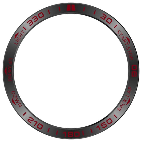 INF Garmin Tactix 8 51mm AMOLED Bezel - Sort Rød Racing Edition