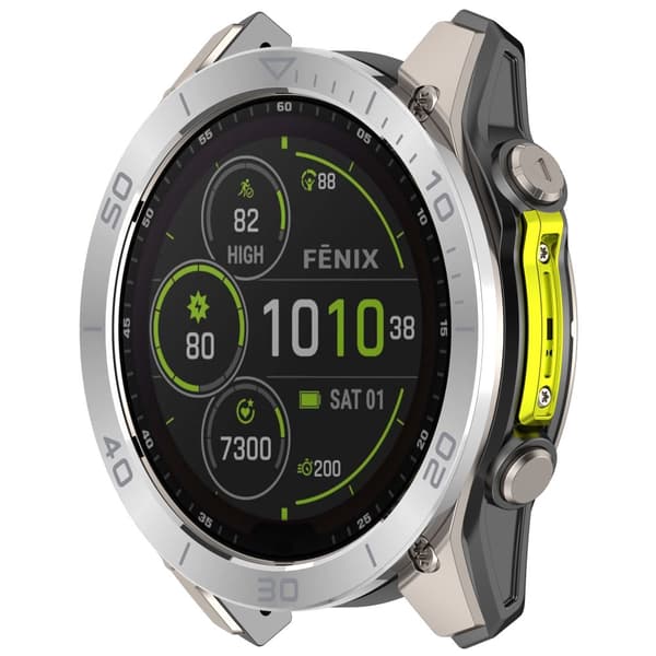 INF Premium Silver Bezel för Garmin Tactix 8 51mm Solar Edition