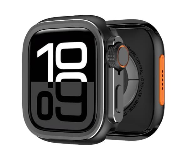 INF Tåligt metallskal för Apple Watch Series 10 46mm Svart