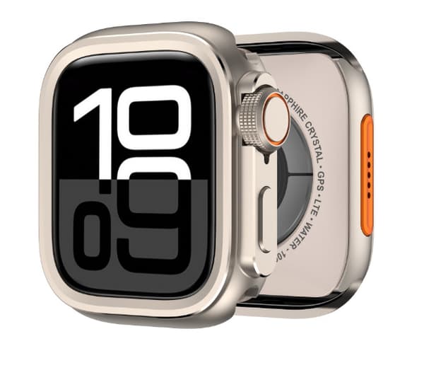 INF Robust metalldeksel for Apple Watch Series 10 46mm Sølv