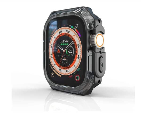 INF 49mm Apple Watch Ultra Tofarget Beskyttelsesetui Sort