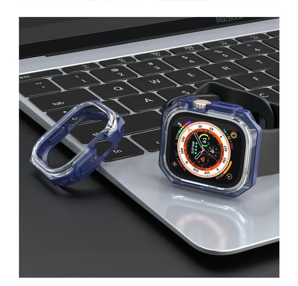 INF 49mm Apple Watch Ultra Tofarget Beskyttelsesetui Blå