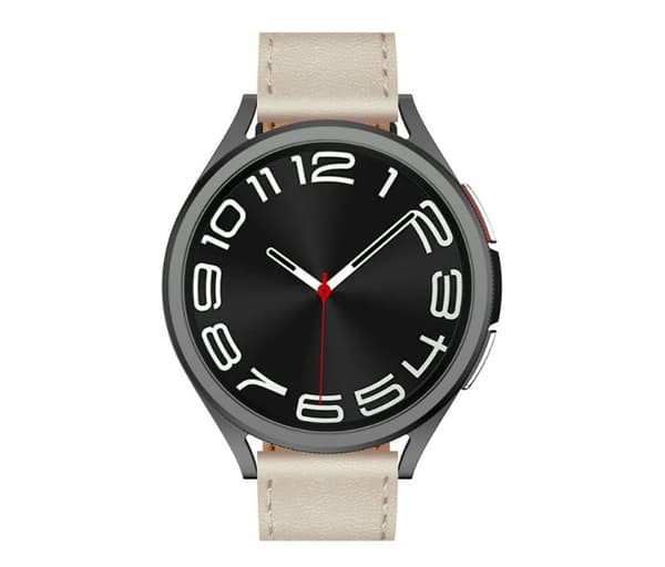INF Premium Läder Klockarmband för Samsung Galaxy Watch Vit 20 mm