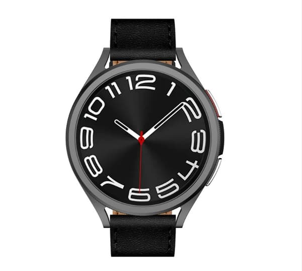 INF Premium lærreim til Samsung Galaxy Watch Sort 22 mm