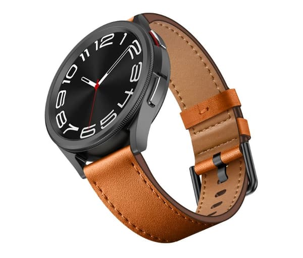 INF Premium lærreim til Samsung Galaxy Watch Brun 22 mm