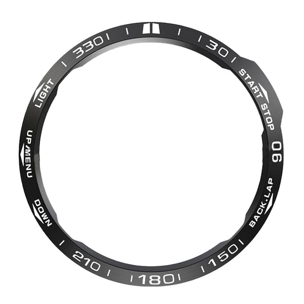 INF Tyylikäs musta kehysosa Garmin Fenix 6X -sarjalle