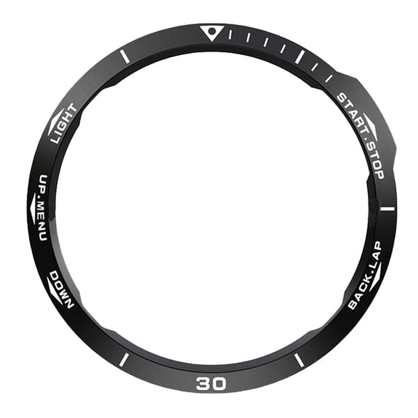 INF Snygg Svart & Vit Ram för Garmin Fenix 6X-serien