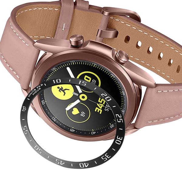 INF Sort & Hvid Bezel Ring til 41mm Galaxy Watch 3 - Rustfrit Stål