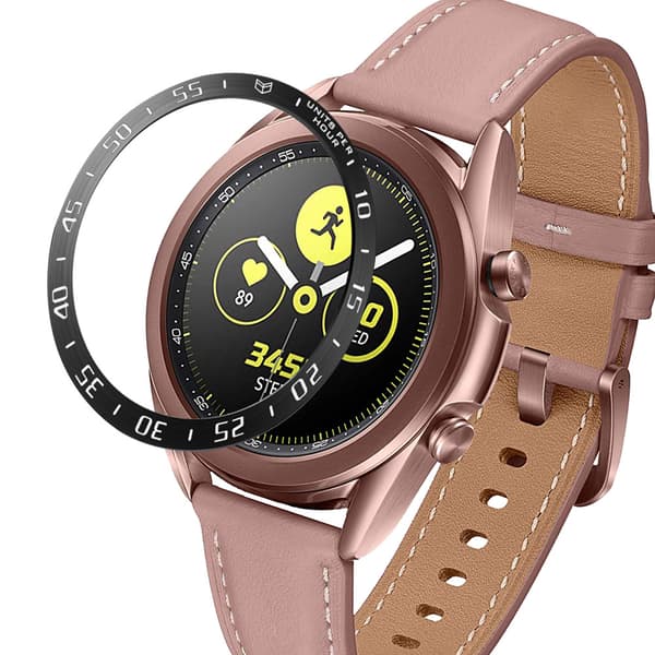 INF Sort & Hvid Bezel Ring til 41mm Galaxy Watch 3 - Rustfrit Stål