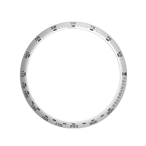 INF Tyylikäs hopeanvärinen kehys mustilla merkinnöillä GTR 47mm:lle