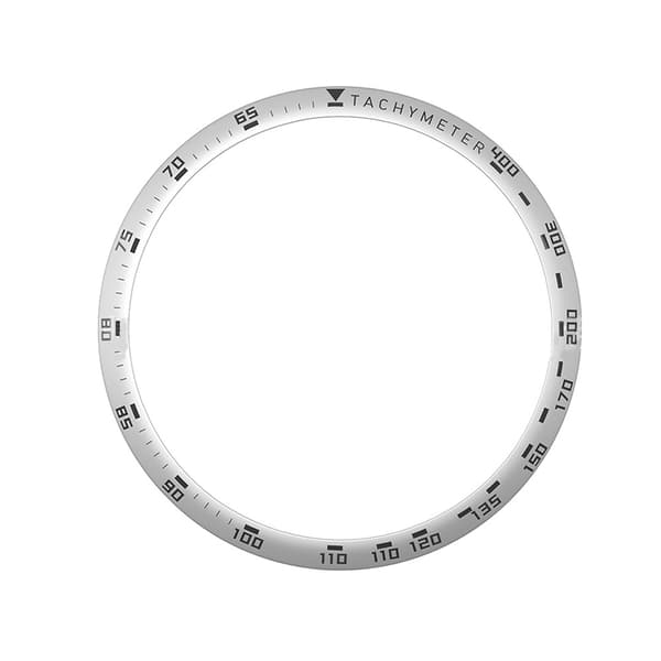 INF Tyylikäs hopeanvärinen kehys mustilla merkinnöillä GTR 47mm:lle