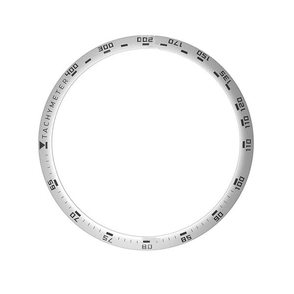 INF Tyylikäs hopeanvärinen kehys mustilla merkinnöillä GTR 47mm:lle