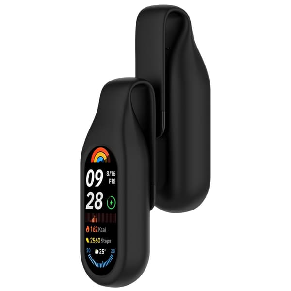 INF Säkert Clipfäste för Xiaomi Mi Band 10, 9 och 8 Svart