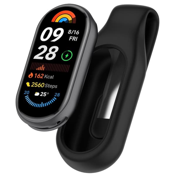 INF Säkert Clipfäste för Xiaomi Mi Band 10, 9 och 8 Svart