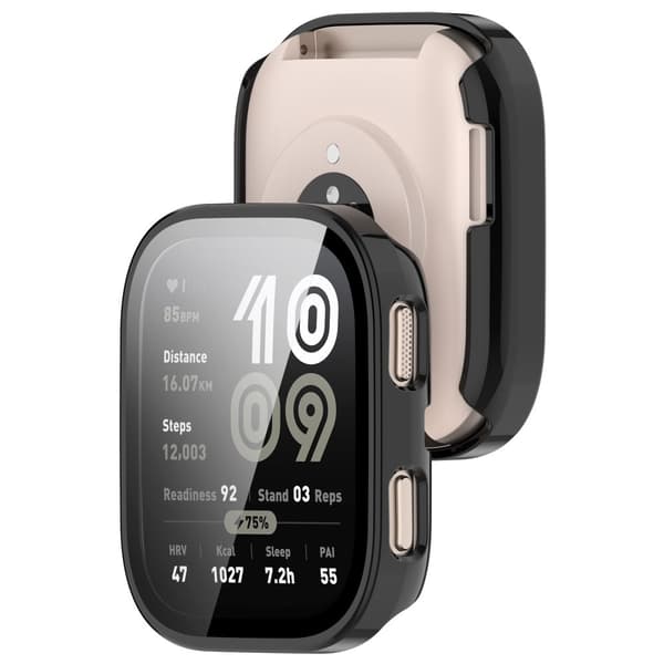 INF Klar PC-cover med hærdet film til Amazfit BIP 6 Sort