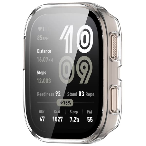 INF Kirkas PC-kotelo karkaistulla kalvolla Amazfit BIP 6:lle Läpinäkyvä