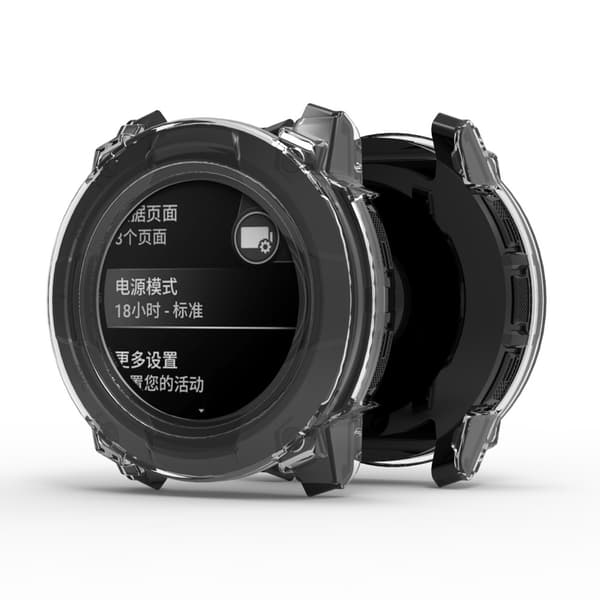 INF Etui til Garmin Instinct 3 - PC + Hærdet film Gennemsigtig 50 mm